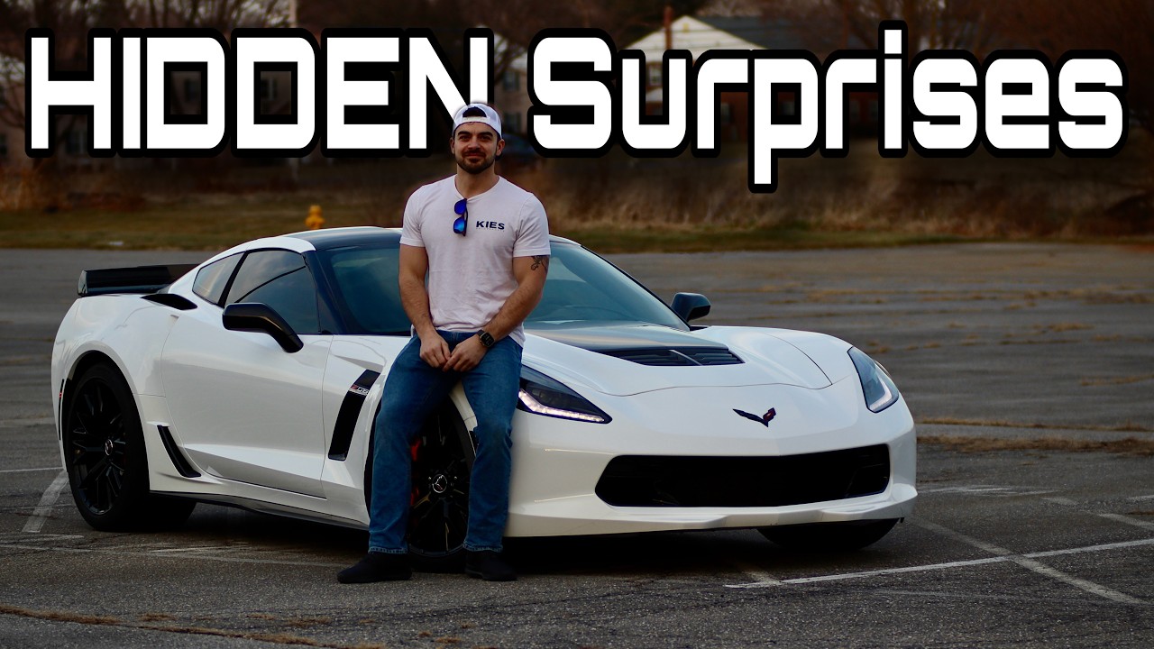 YouTube post by @matt13ross for Reolink. Caption reads: I Bought a Totaled C7 Z06 that was hiding some....
