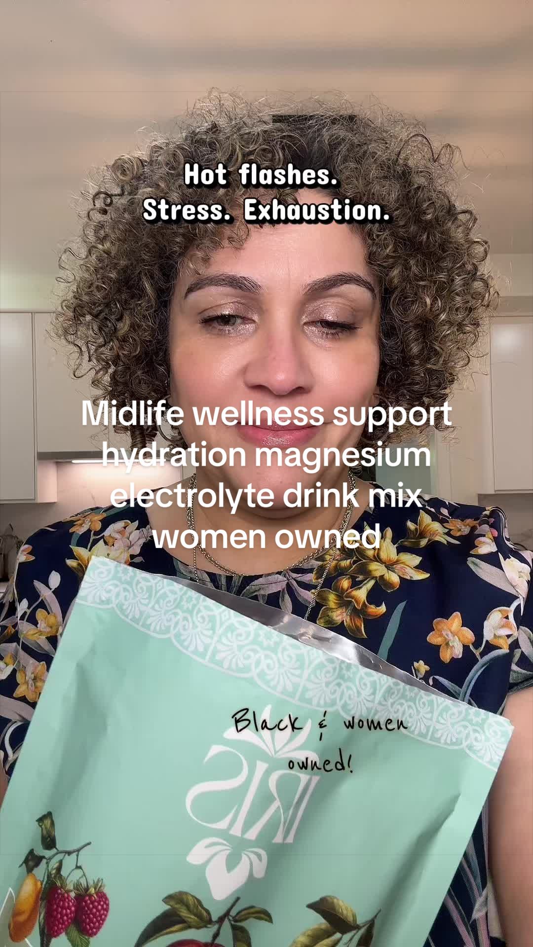 TikTok post by @carla_tts for Iris Nutrition. Caption reads: [...] #electrolytes #midlifewellness @Iris....