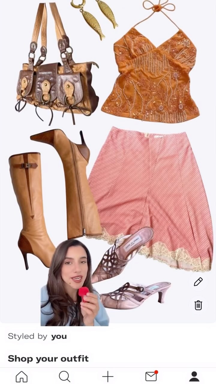 Instagram post by @maxinewylde for Depop. Caption reads: AD | One thing about me, I love a good outfit....