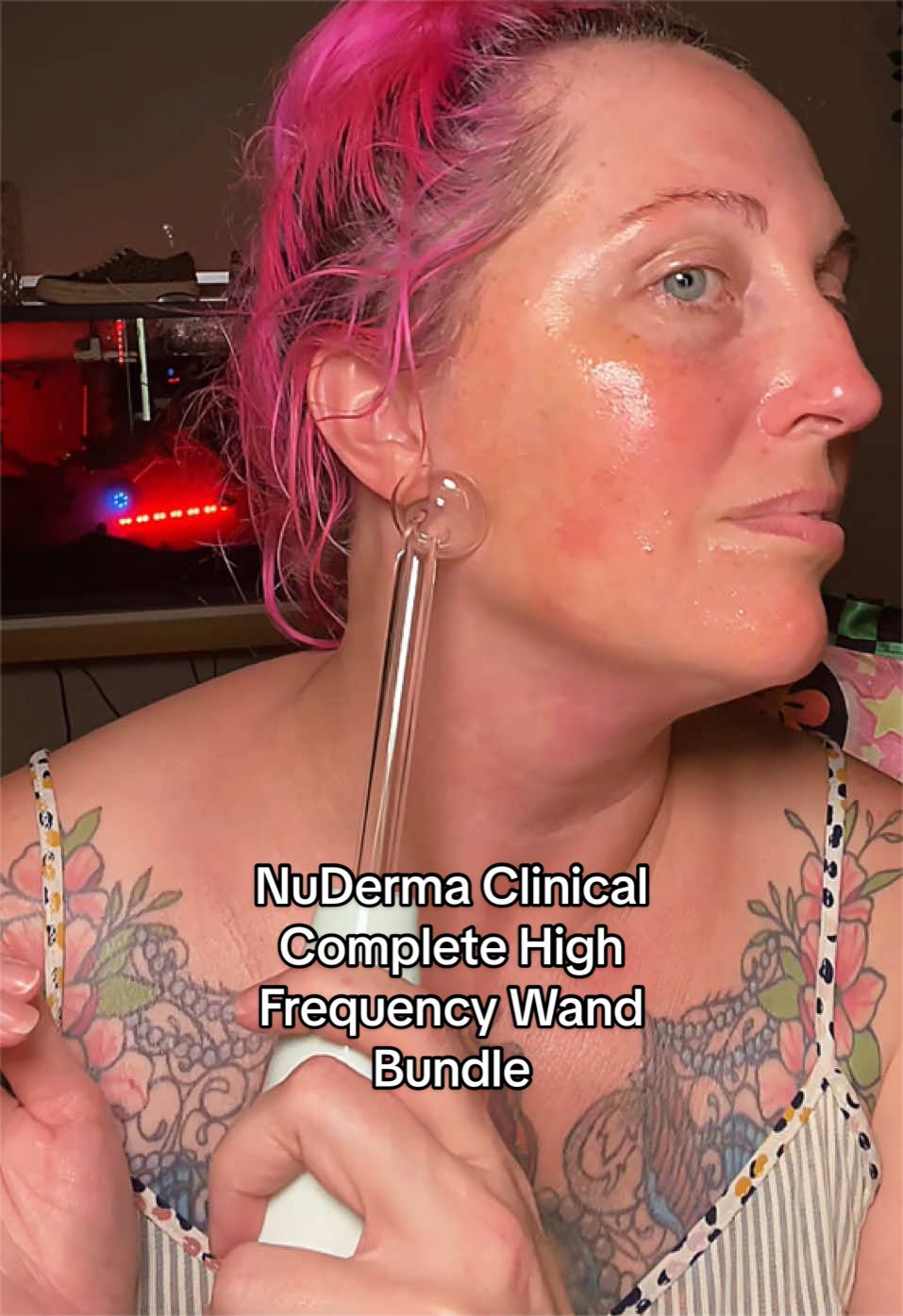 TikTok post by @nicoleover40unfiltered for Pure Daily Care NuDerma Wand. Caption reads: I finally tried the @Pure Daily Care NuDerma Wand....