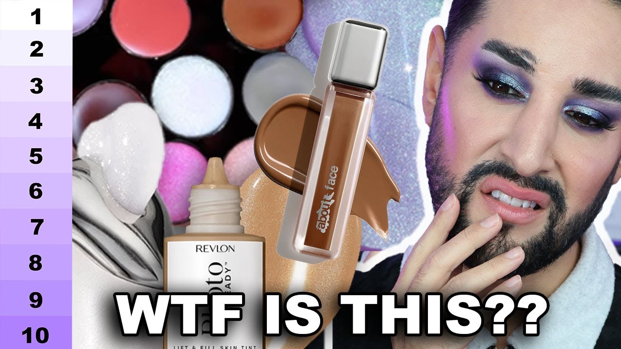 YouTube post by @RobertWelsh for OLIVE YOUNG. Caption reads: The WORST Shade Range of the Year?! Ranking New....