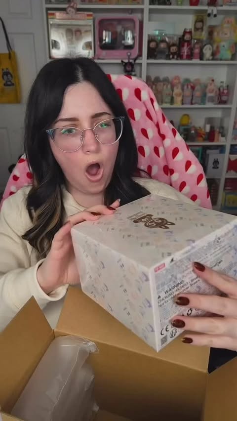 Instagram post by @sheebitv for Pop Mart. Caption reads: [...] those videos yall! thank you so much....