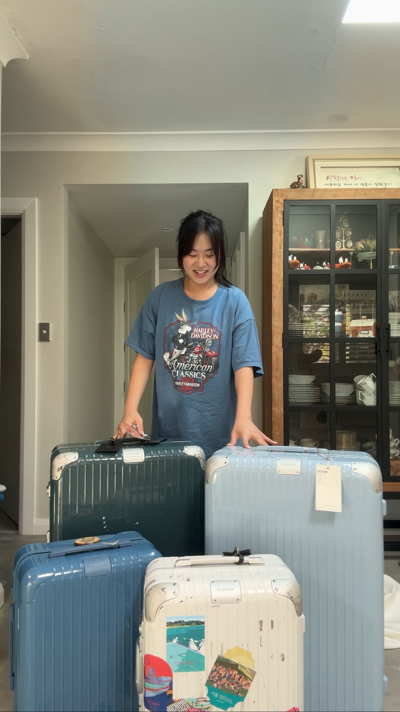 Instagram post by @jiny.maeng for RIMOWA. Caption reads: I still can’t believe this happened. Thank you....