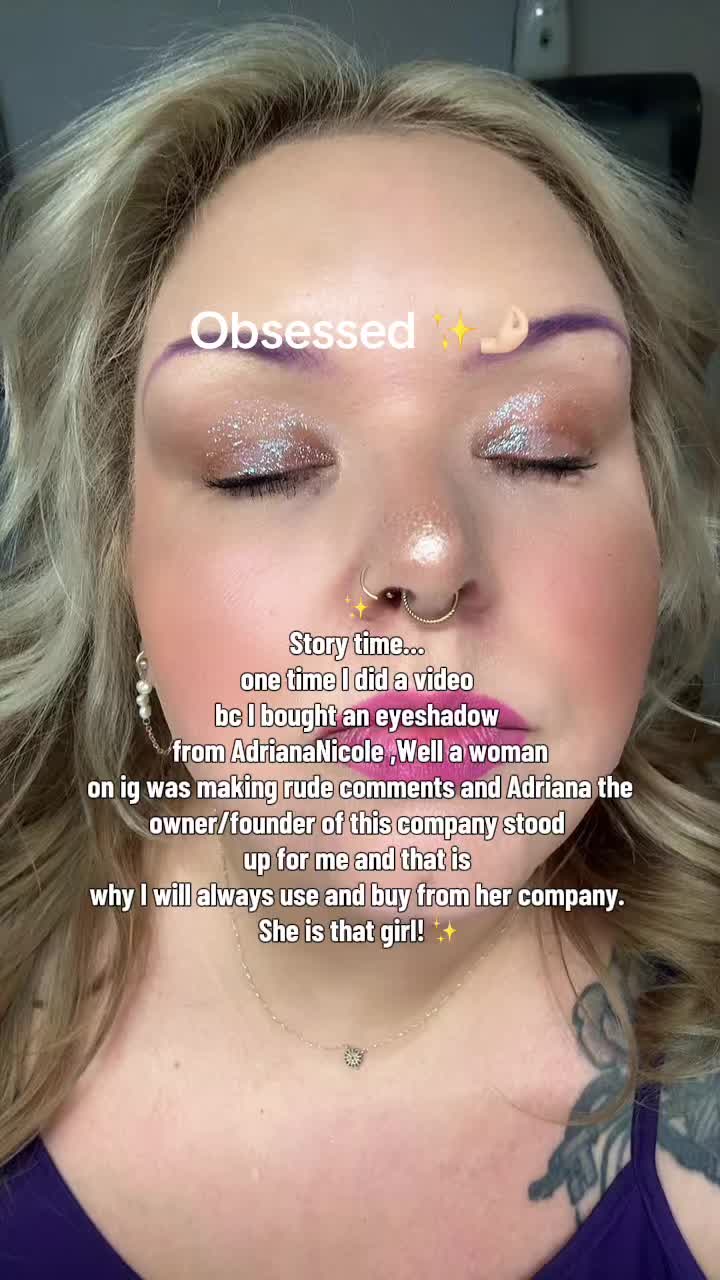 TikTok post by @user0iqc3kpn8g for Adriana Nichole Cosmetics. Caption reads: ✨ @Adriana Nichole Cosmetics Story time… one time....