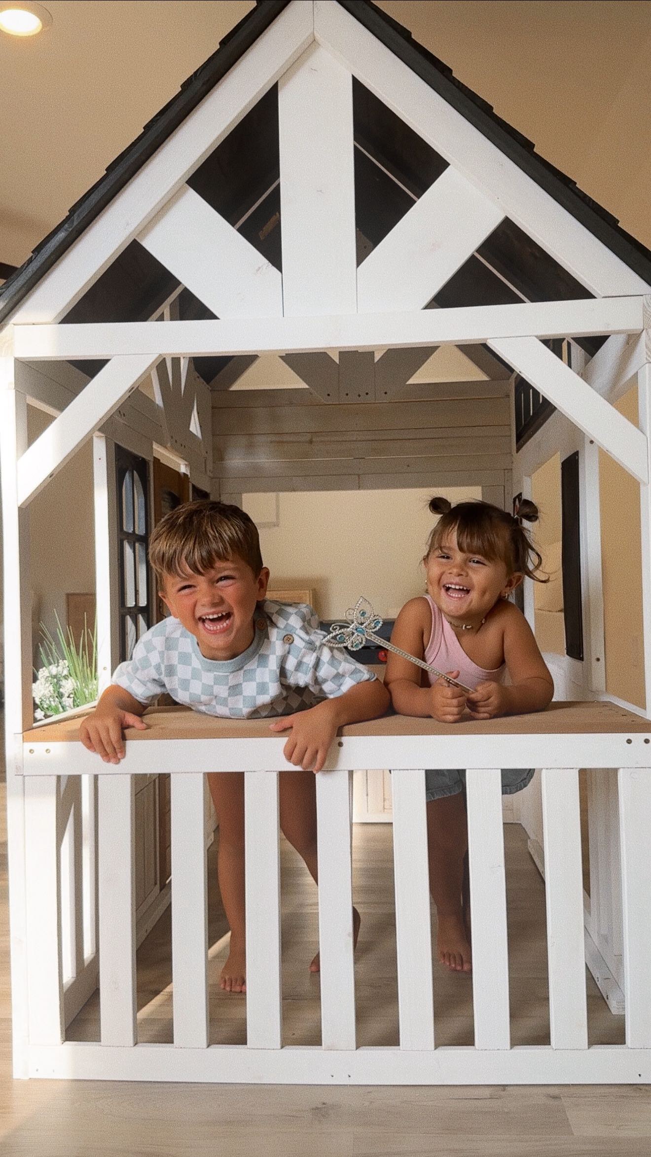 Instagram post by @fabiolamillican for KidKraft. Caption reads: [...] surprised the kids with their very own....