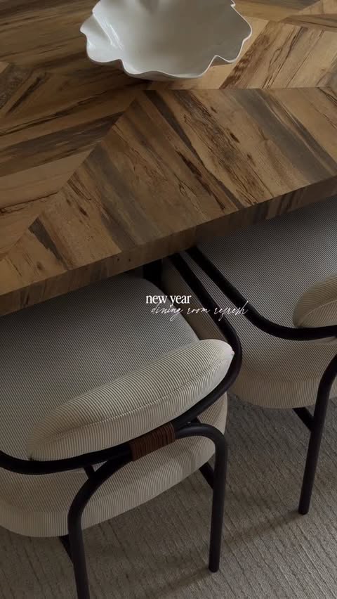 Instagram post by @thehartlandhome for Denver Modern. Caption reads: [...] Dining Chair 🫶🏼 @denver_modern....