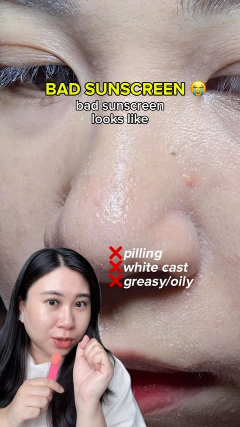Instagram post by @glowyame for Laboratoire Dermatologique Avène. Caption reads: finding a sunscreen that actually feels good in....