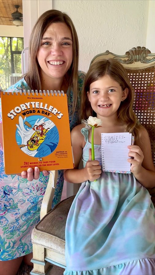 Instagram post by @adventureseekingmomma for Mrs Wordsmith. Caption reads: [...] storyteller this school year? (#ad....