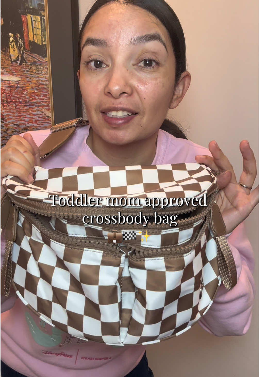 TikTok post by @contentbyclaudia for Iris And Rainbow. Caption reads: [...] #toddlermom #diaperbag #irisandrainbow....