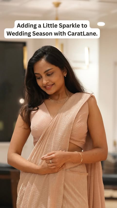 Instagram post by @samhitha01s for CaratLane Jewellery. Caption reads: Wedding season styling starts with the jewelry ✨....