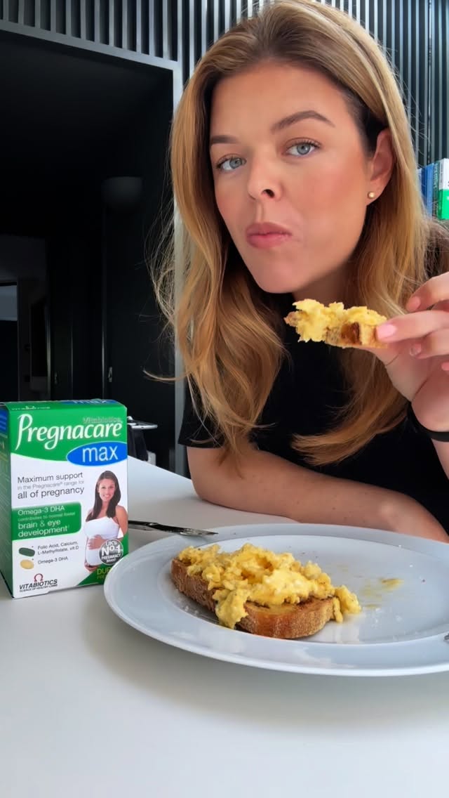 Instagram post by @doireanngarrihy for Vitabiotics. Caption reads: #AD | The final stretch 😅👶🏼❤️ Pregnacare Max....