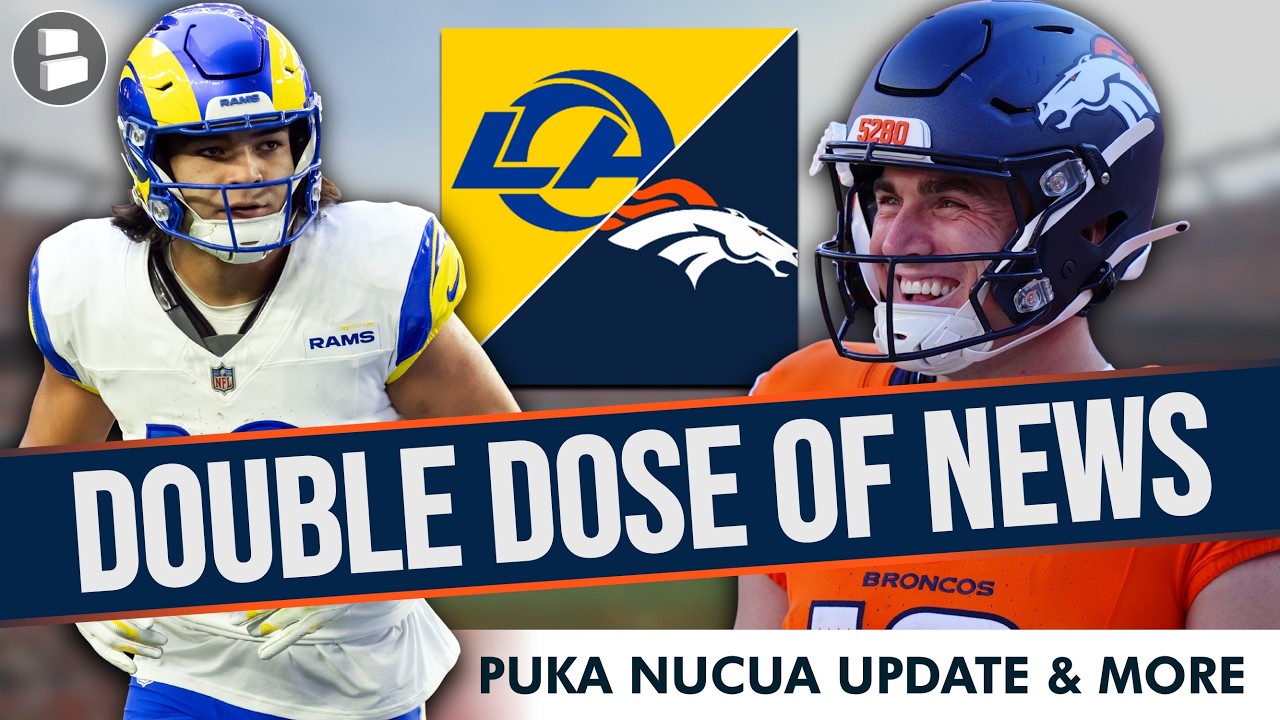 YouTube post by @BroncosTV for PrizePicks. Caption reads: [...] Today's video is brought to you by....