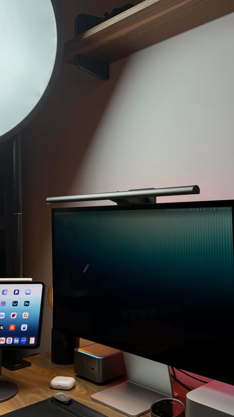 Instagram post by @imaaduuddin for BenQ Lighting. Caption reads: [...] built for modern workspaces. #benq....