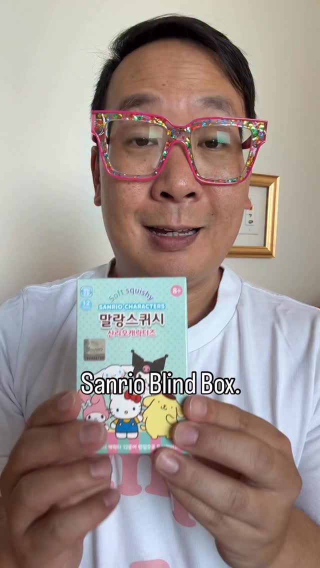 Instagram post by @kevinyeedotcom for Sanrio. Caption reads: Blind box middle aged edition.