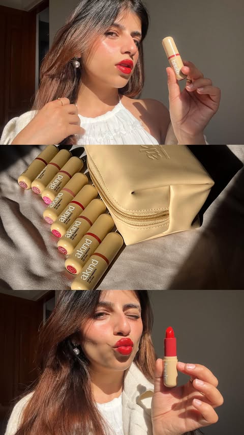 Instagram post by @r.kive.d for AKIND. Caption reads: [...] like lip care and makeup in one. The Akind....