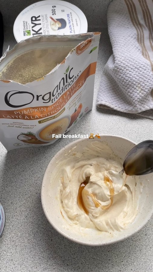 Instagram post by @demmalakhanian for Organic Traditions. Caption reads: [...] part of my day!! I used this....