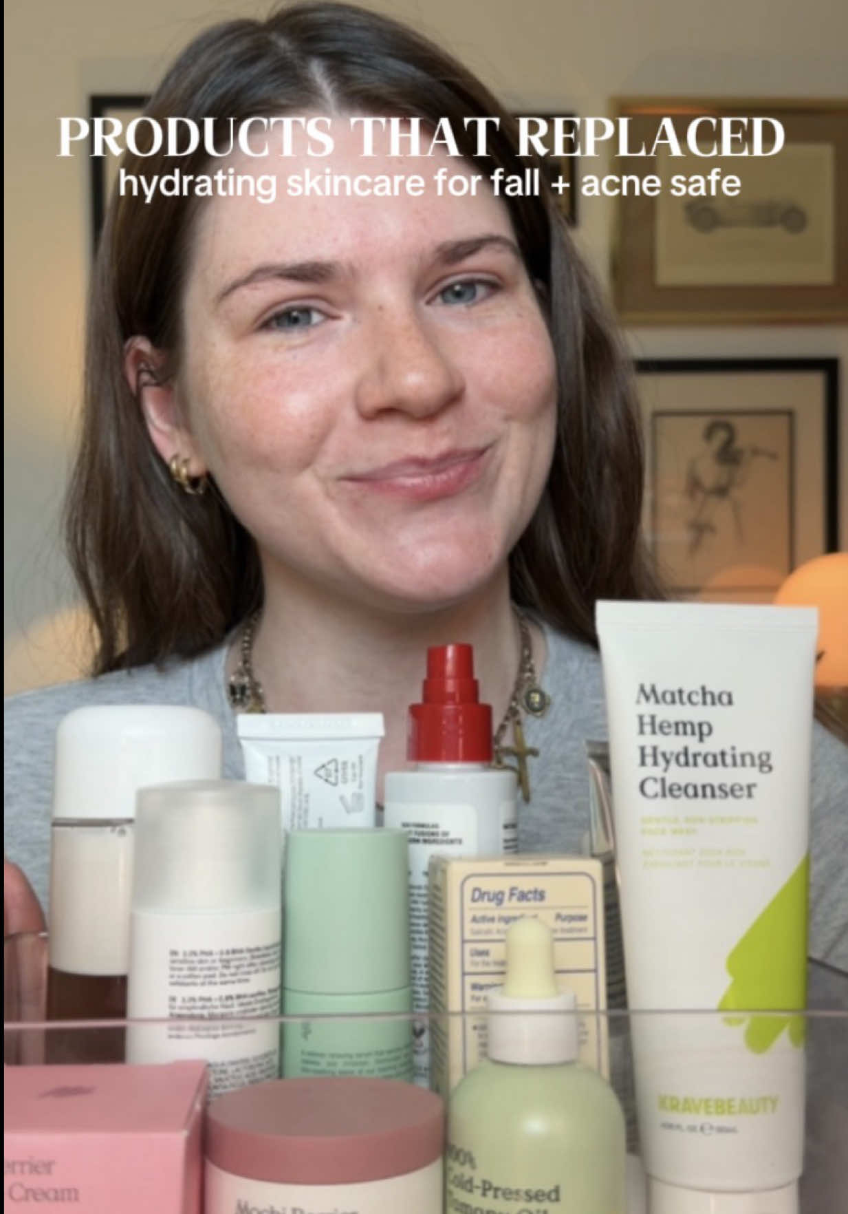 TikTok post by @kileekearns for KraveBeauty. Caption reads: [...] I seriously can't stop reaching for....