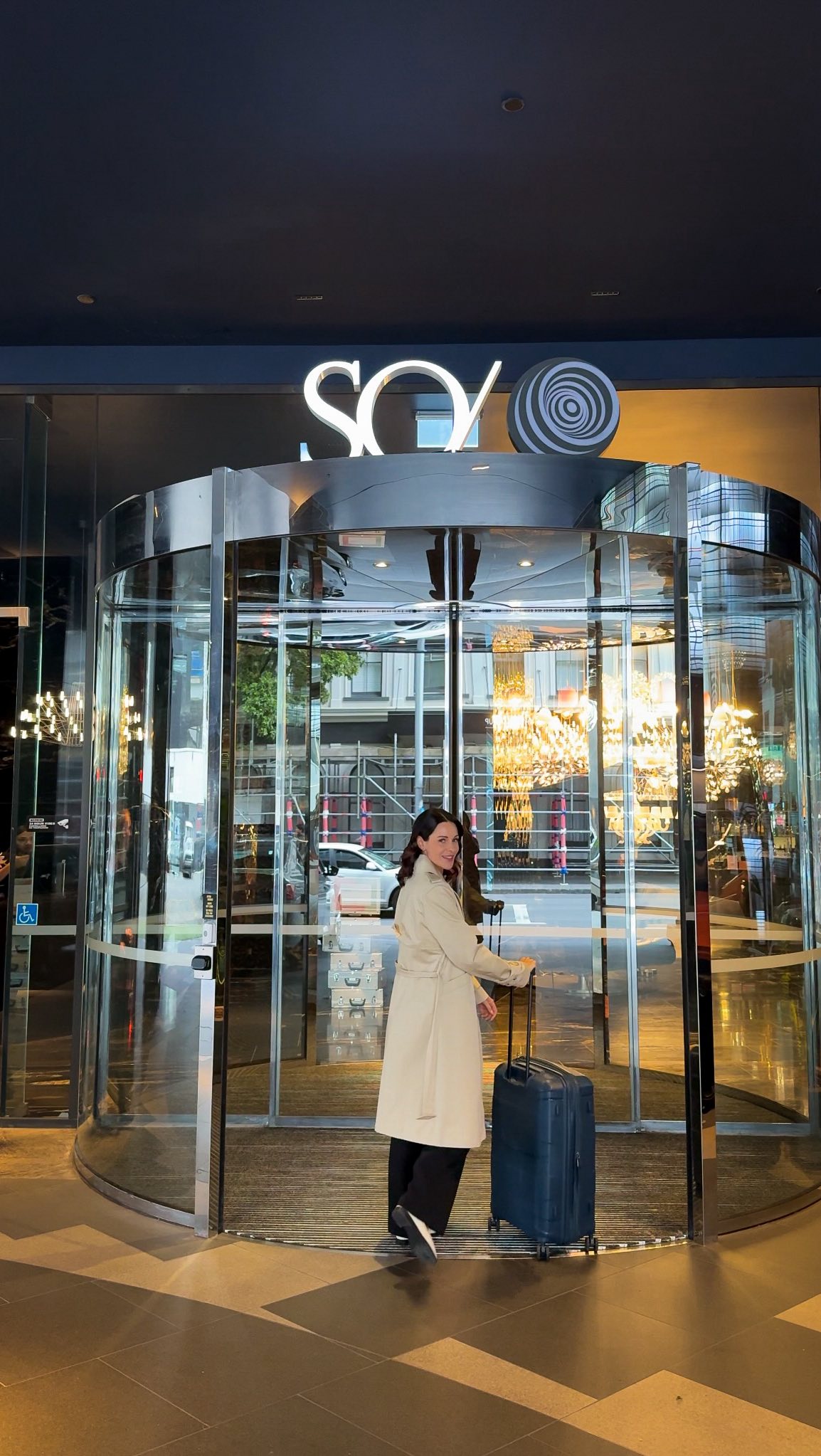 Instagram post by @rach_ferguson1 for it Luggage. Caption reads: I stayed inside a literal former gold vault and it....