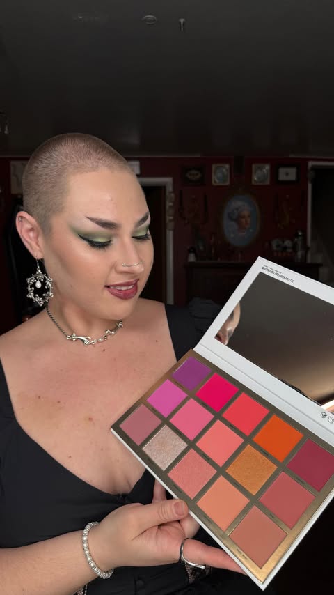 Instagram post by @sagestormdesigns for Blend Bunny Cosmetics. Caption reads: [...] can to COVER my natural flush!....