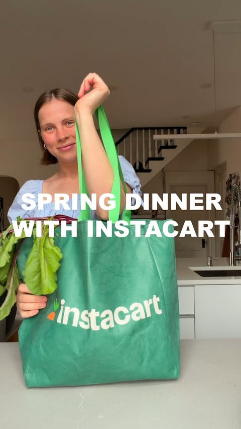 Instagram post by @tessmadalyn for Instacart. Caption reads: [...] in as fast as 60 mins via @instacart....