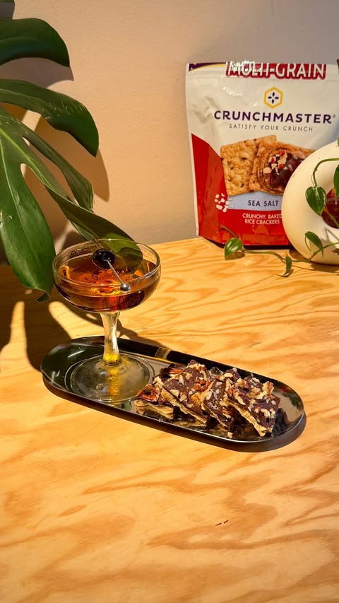 Instagram post by @jarbae for Crunchmaster Crackers. Caption reads: [...] more than boring. And with....