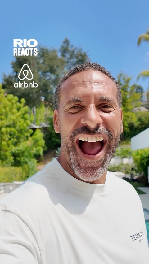 Instagram post by @rioferdinandpresents for Airbnb. Caption reads: CRISTIANOOOOO This is what he Does!!!! Silencing....