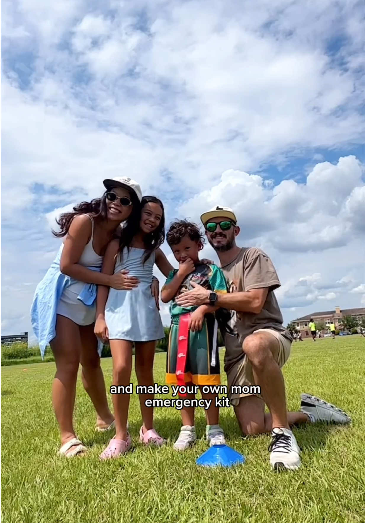 TikTok post by @joyfullygreen for CVS. Caption reads: #CVSPartner 🆘What’s in my ‘Mom Emergency Bag?....