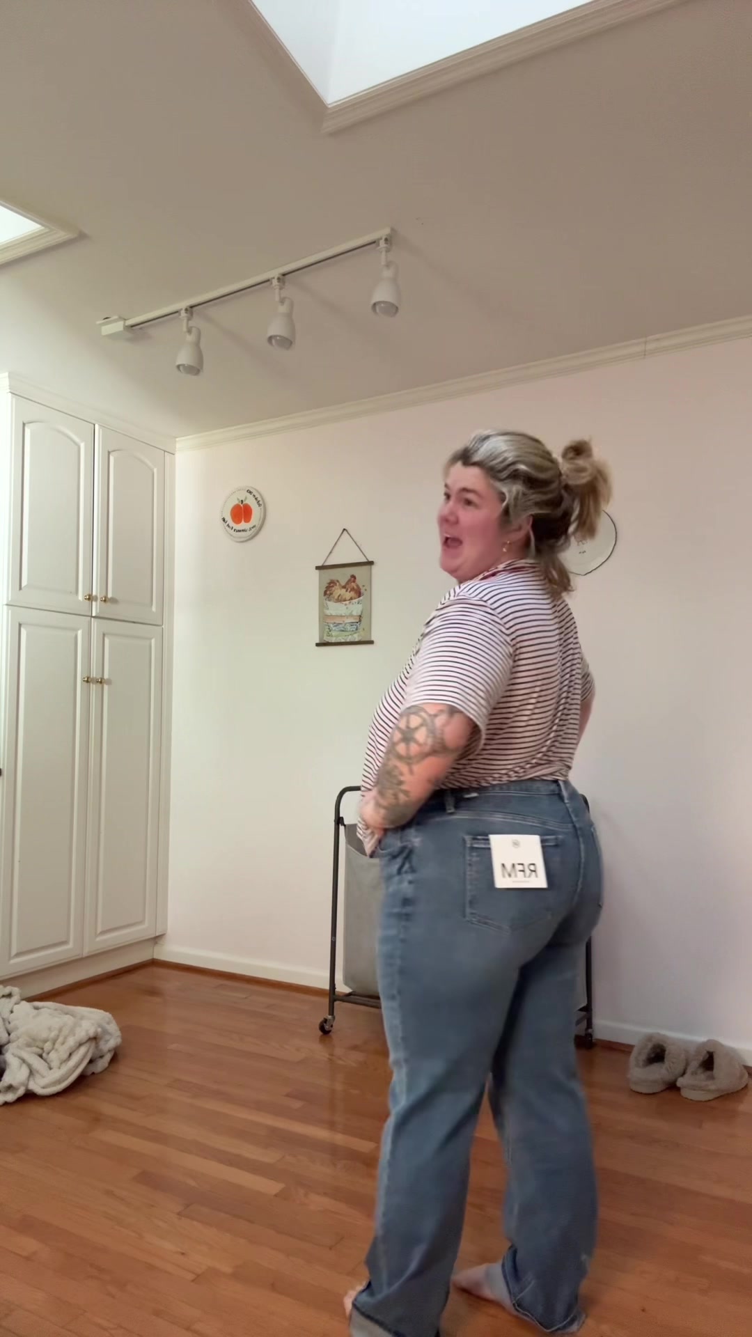 TikTok post by @maddyzaddy for Alexander Jane. Caption reads: @Alexander Jane makin mama feel good about herself....