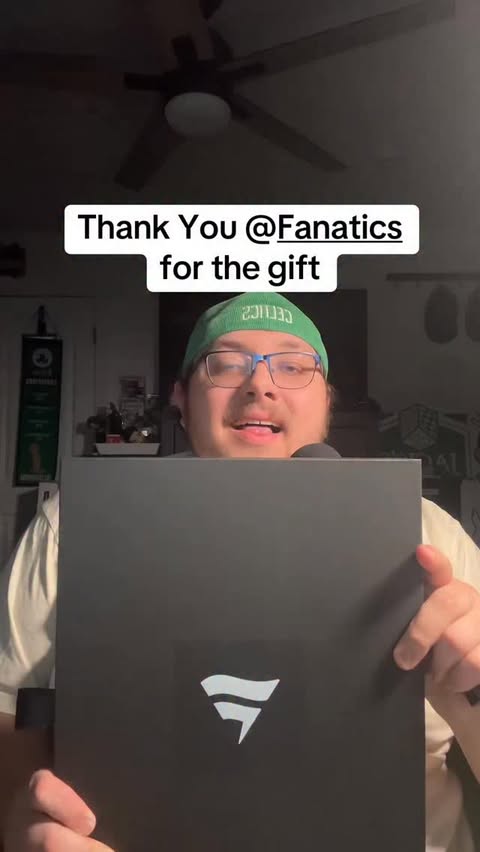 Instagram post by @iinangelo for Fanatics. Caption reads: Thank You to @fanatics for the gift!....