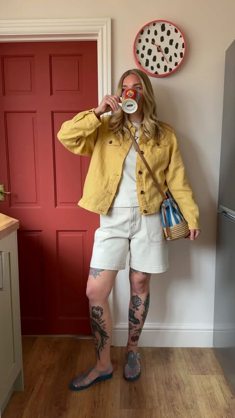 Instagram post by @bethanytrohear for White Stuff. Caption reads: [...] I’m not interested 🤭 Both looks are....