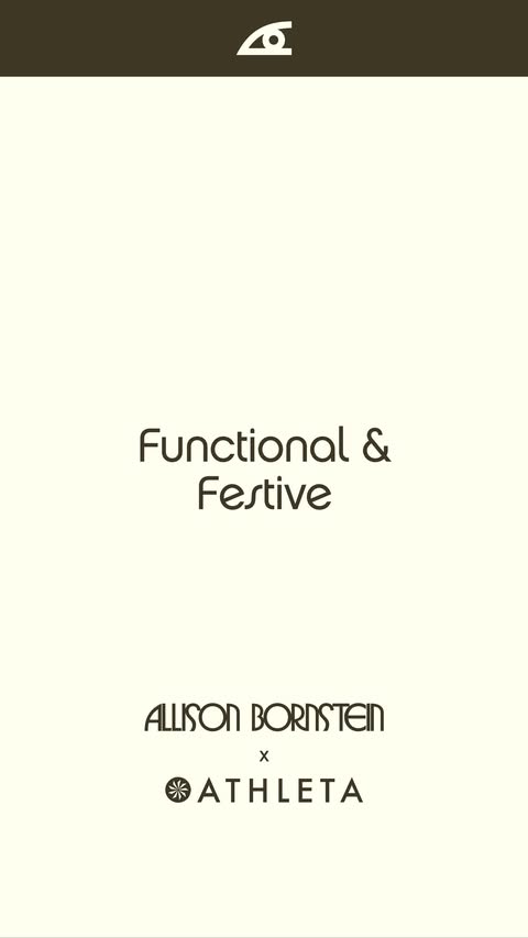 Instagram post by @allisonbornstein6 for Athleta. Caption reads: functional but FUN! With @athleta ! A few high....