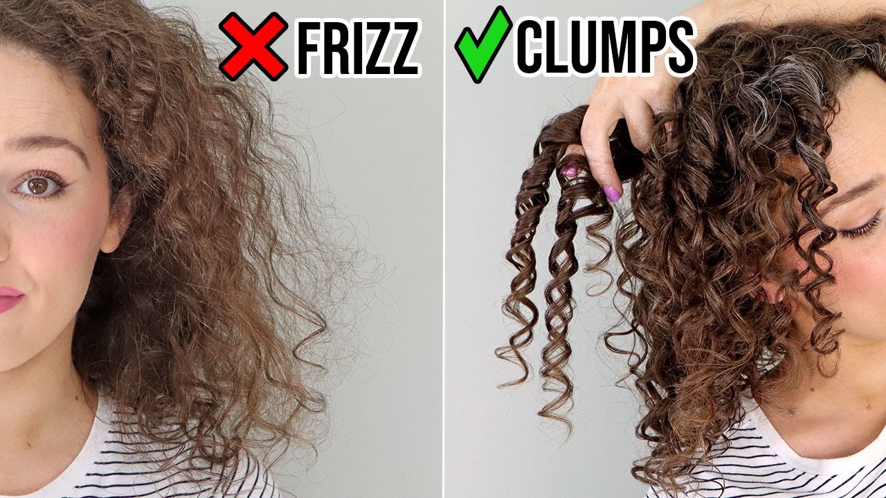 YouTube post by @GenaMarie for Curls Monthly. Caption reads: How to Get Curl Clumps without Frizz | Umberto....