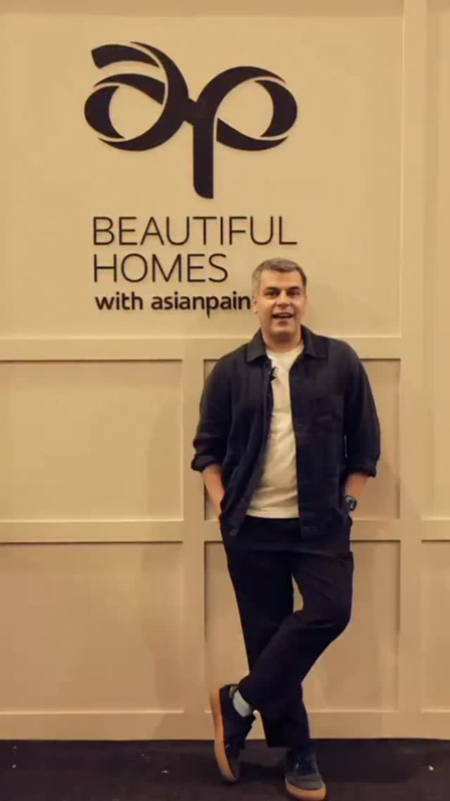 Instagram post by @beautifulhomes.india for Asian Paints. Caption reads: At India Design Mumbai with Beautiful Homes by....