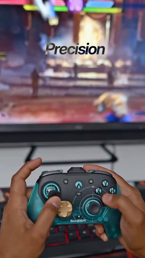 Instagram post by @jigarinsight for GameSir. Caption reads: [...] comfort, and performance. 🎮 The GameSir G7....