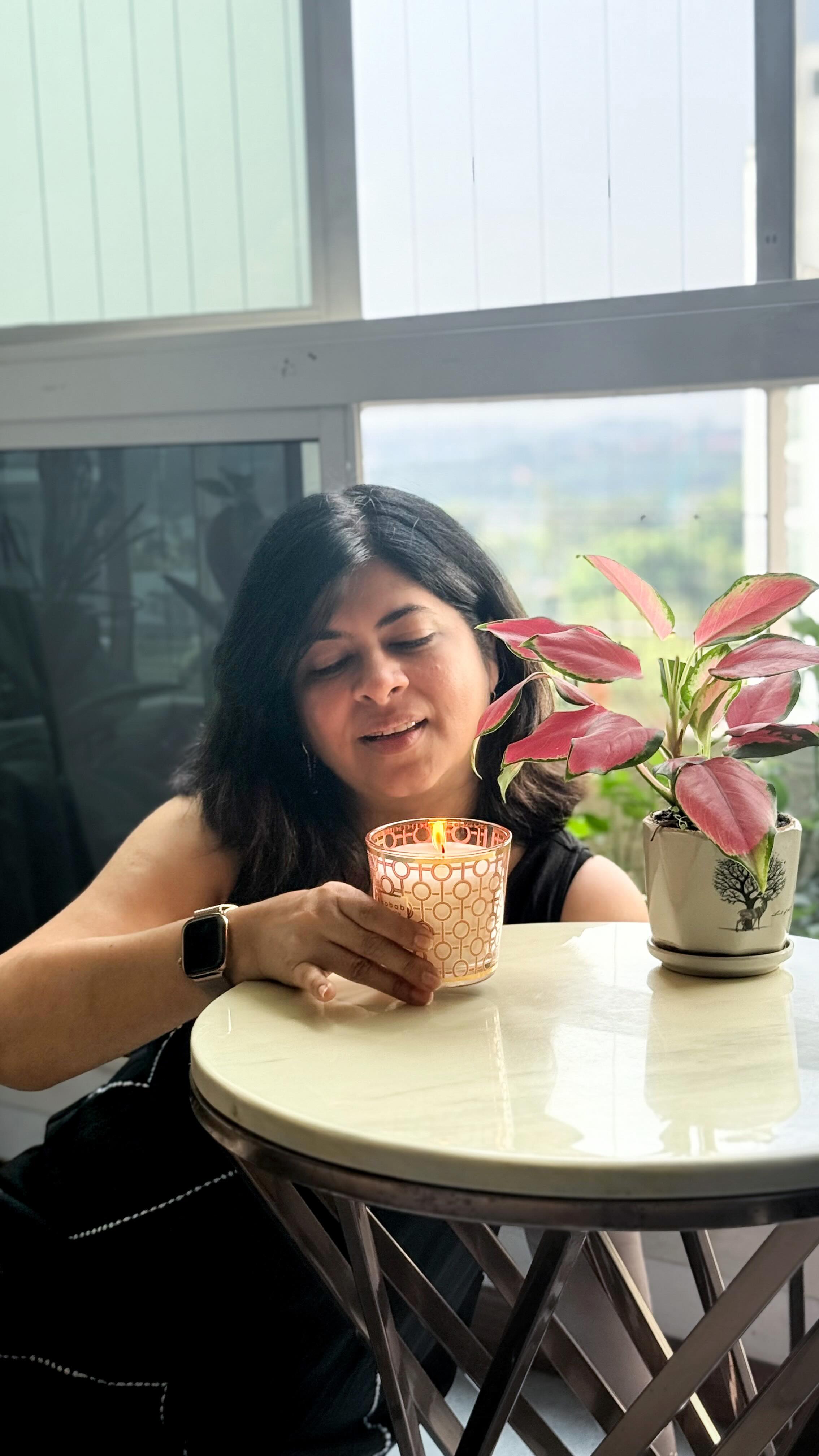 Instagram post by @shub_sg for Partipost. Caption reads: 🕯️Beautiful new addition to my post-work....