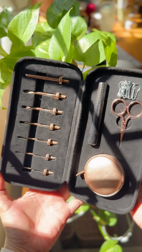 Instagram post by @theloopedcrafts for KnitPro. Caption reads: This KnitPro set has been my quiet little....