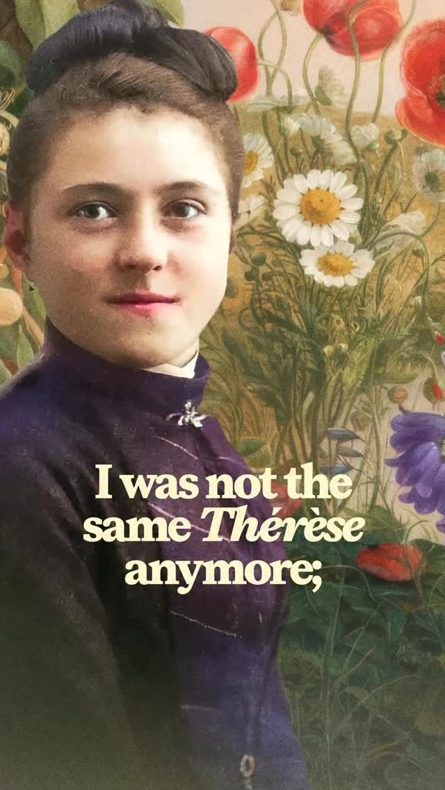 Instagram post by @orianne_jn for Hallow. Caption reads: 🌹 Happy Feast Day of St. Therese of the Child....