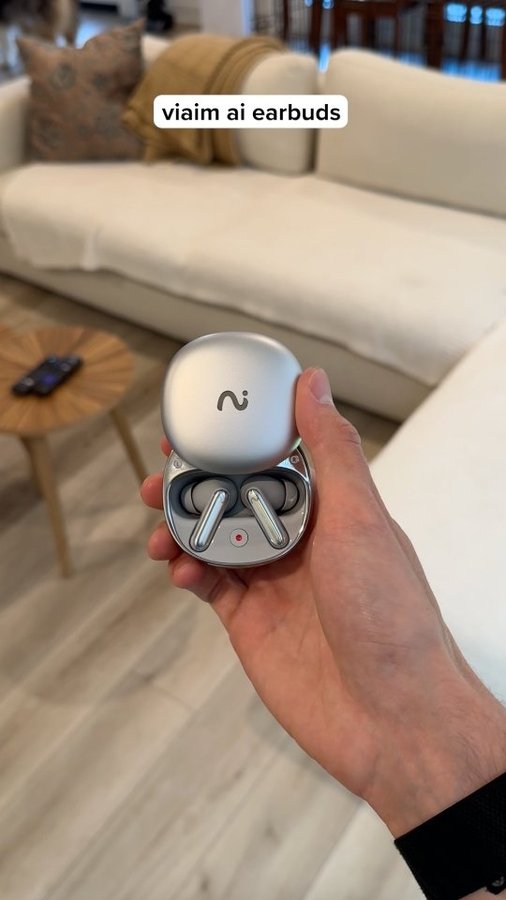 Instagram post by @justice_buys for VIAIM. Caption reads: Are these the future of earbuds? 😮🎧

RecDot is....