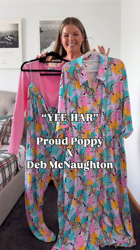 Instagram post by an influencer for Proud Poppy Clothing. Caption reads: [...] is now LIVE over @proudpoppyclothing and....