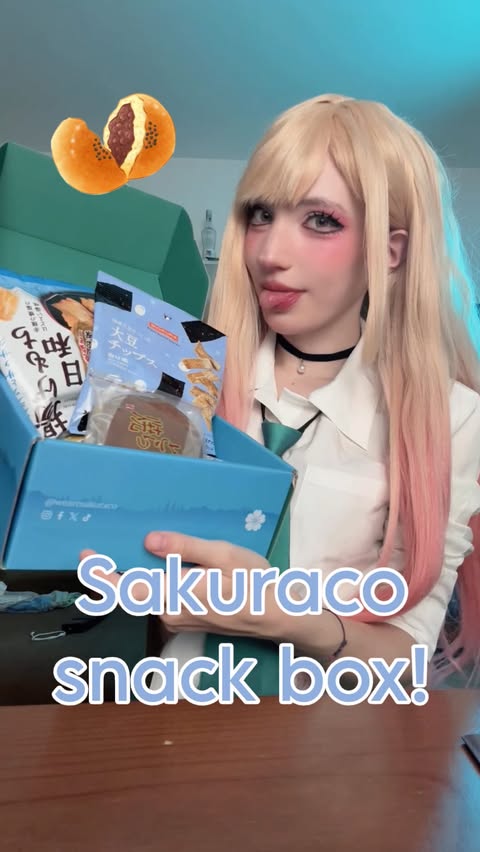 Instagram post by @akashika.sama for Sakuraco. Caption reads: Finally a new Sakuraco snack box :3 I really liked....
