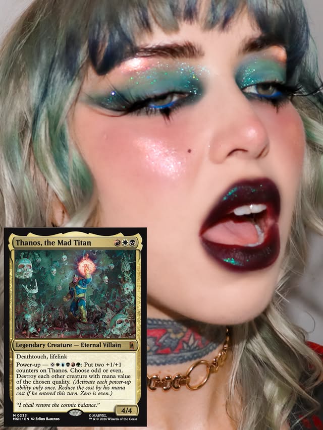 Instagram post by @dodgygrl for Magic: The Gathering. Caption reads: [...] felt SO welcomed into the online Magic: The....
