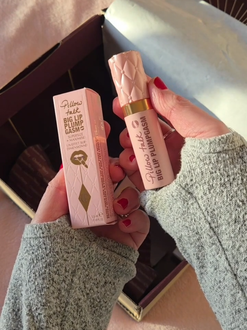 TikTok post by @nohasbenson for Charlotte Tilbury. Caption reads: [...] Unboxing my biggest PR parcel from....