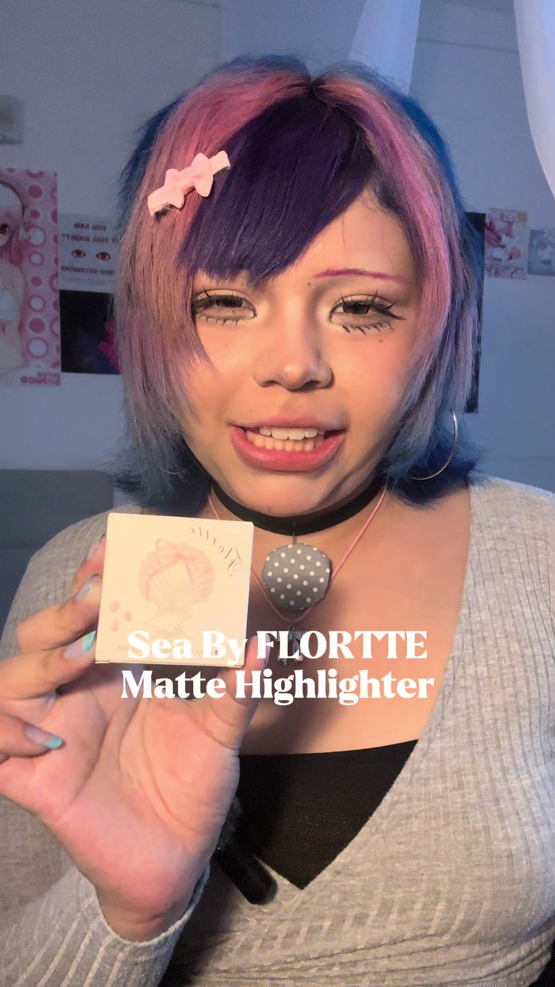 TikTok post by @internetnursee for Flortte Beauty. Caption reads: Do you want your Douyin makeup to look like....