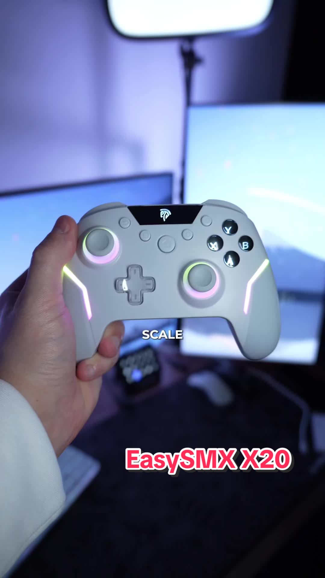 TikTok post by @wavystv for EasySMX. Caption reads: The X20 Wireless Controller from @EasySMX Store -....