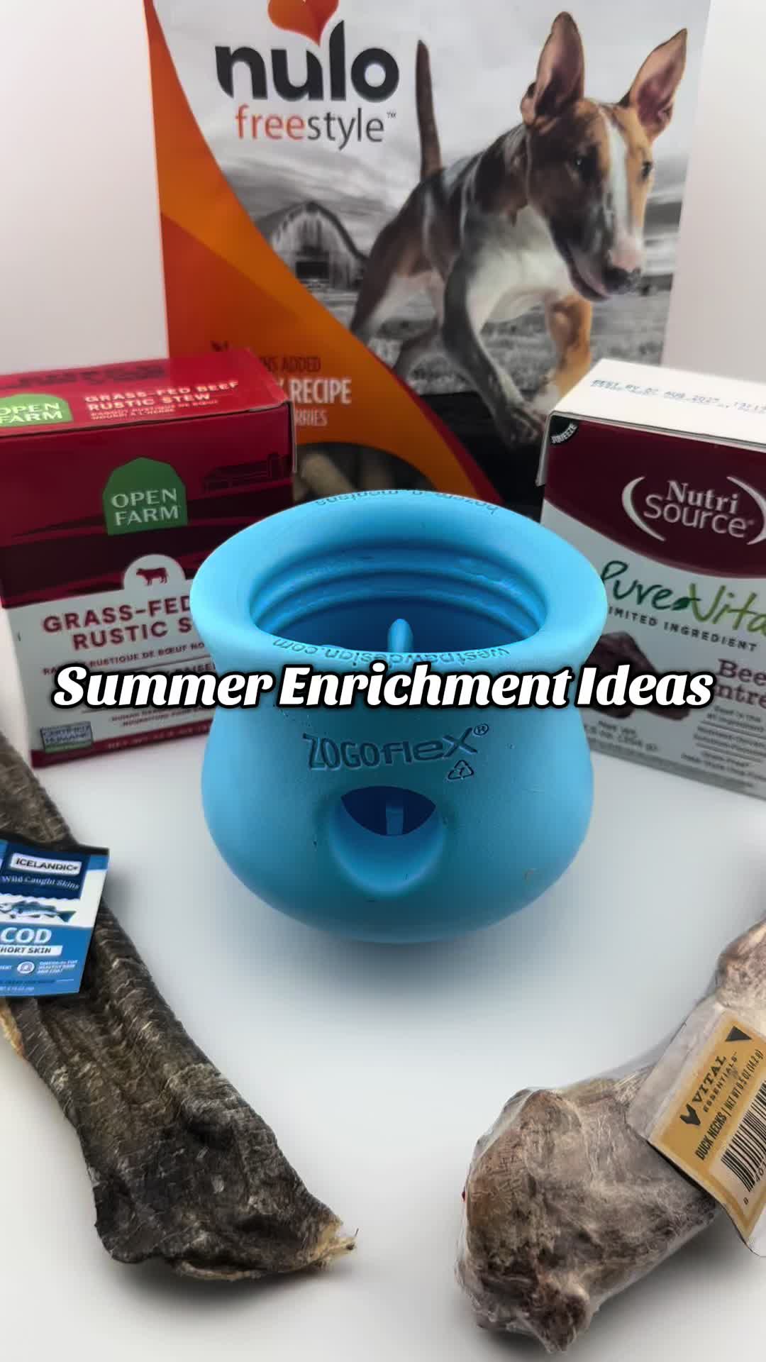 TikTok post by @logic.the.dobie for Vital Essentials. Caption reads: [...] Food Salmon Skin and Duck Neck: @Vital....