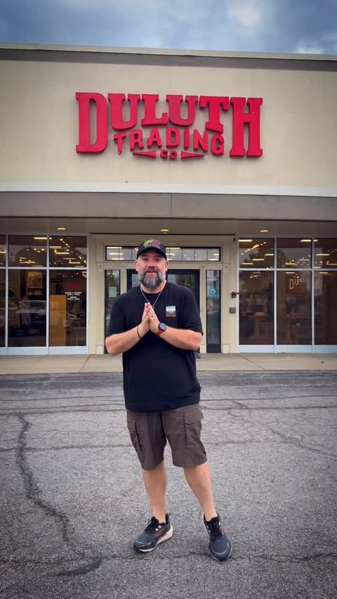 Instagram post by @andyfilmsandhikes for Duluth Trading Company. Caption reads: [...] hike but first I had to stop at....