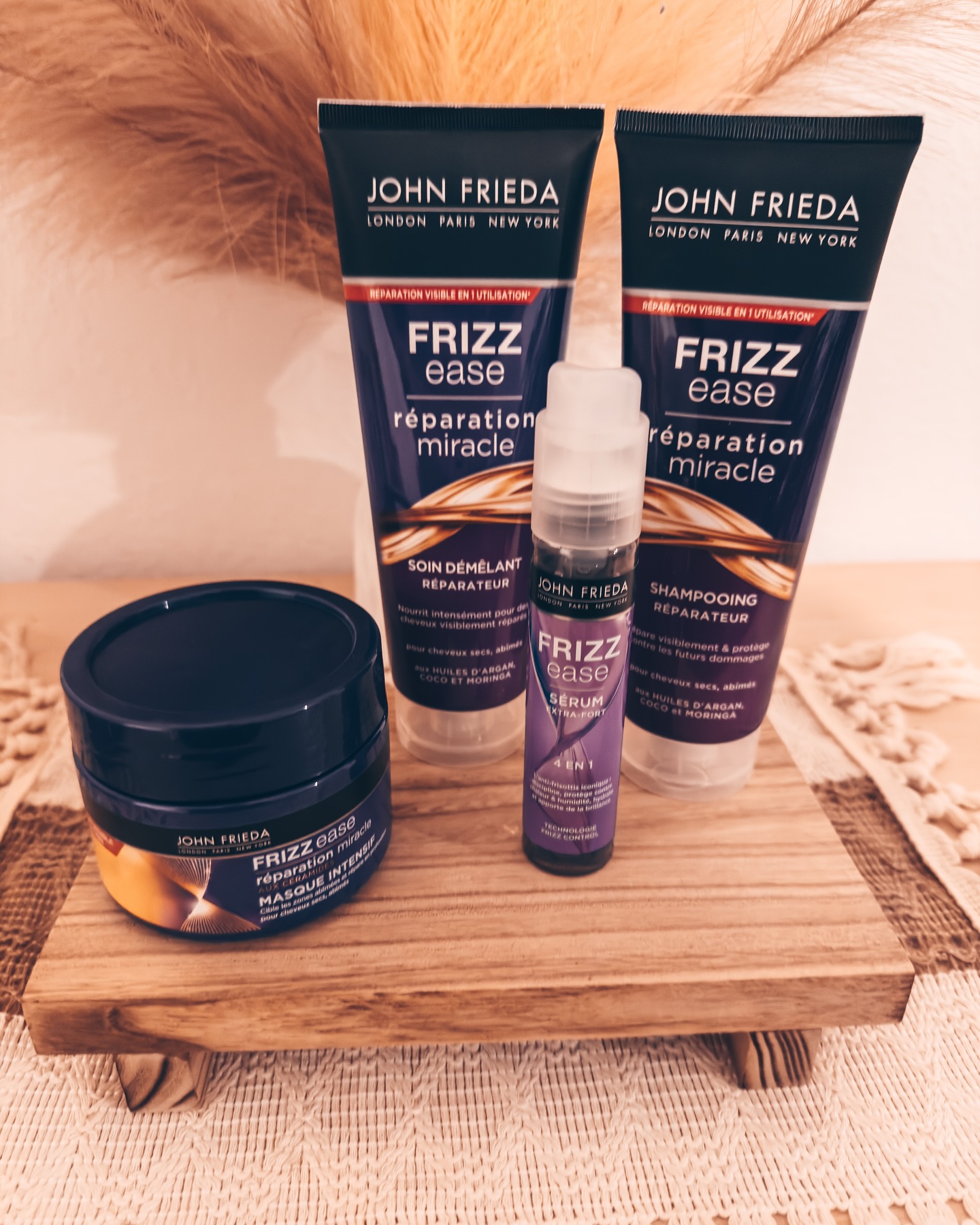 Instagram post by @mum_celia for John Frieda. Caption reads: #collaborationcommerciale avec @johnfriedafr 

✨....