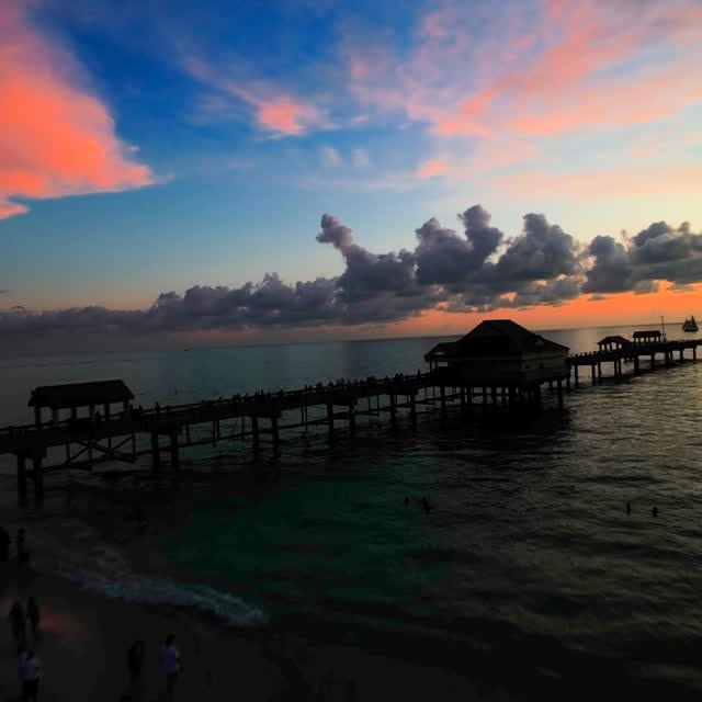 Instagram post by @clearwater_visuals for VISITFLORIDA. Caption reads: Just another day in paradise…....