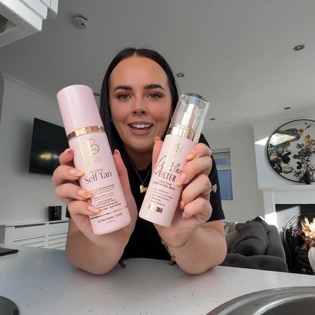Instagram post by @chelseatylermcgrane for BiaBelle Beauty. Caption reads: [...] was gifted the tan & face mist from....