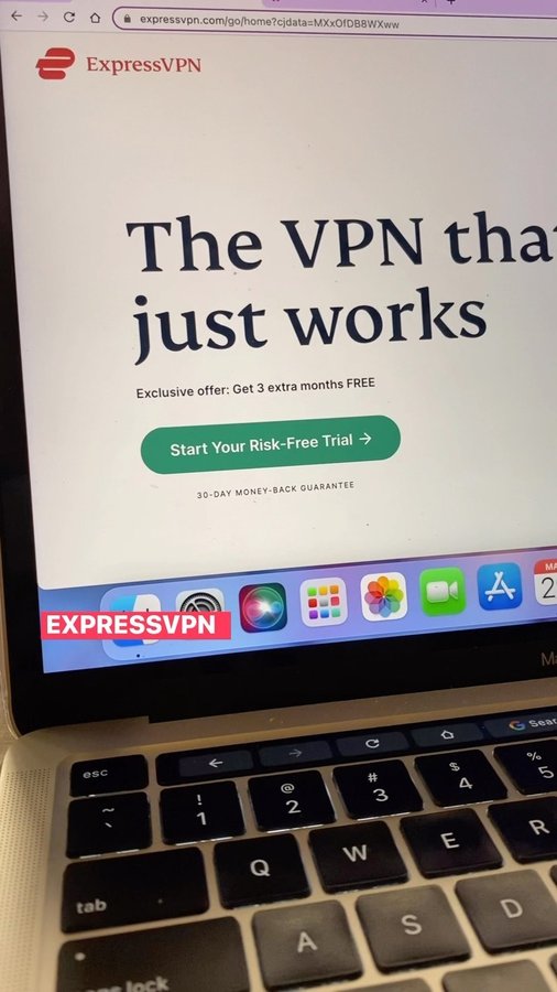 Instagram post by @lexiugc for ExpressVPN. Caption reads: [...] watching Spirited Away 👻 shoutout to....